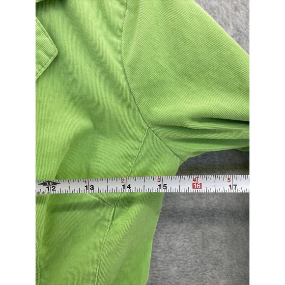 Better B. Lime Green Blazer Micro Corduroy Double Breasted Faux Pockets USA Made - Picture 5 of 8